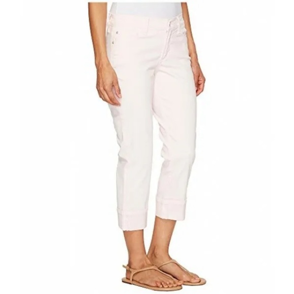 NYDJ | Dayla wide cuff capri in pink chiffon - Picture 1 of 7